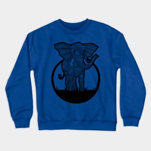 Elephant Line Art Crewneck Sweatshirt